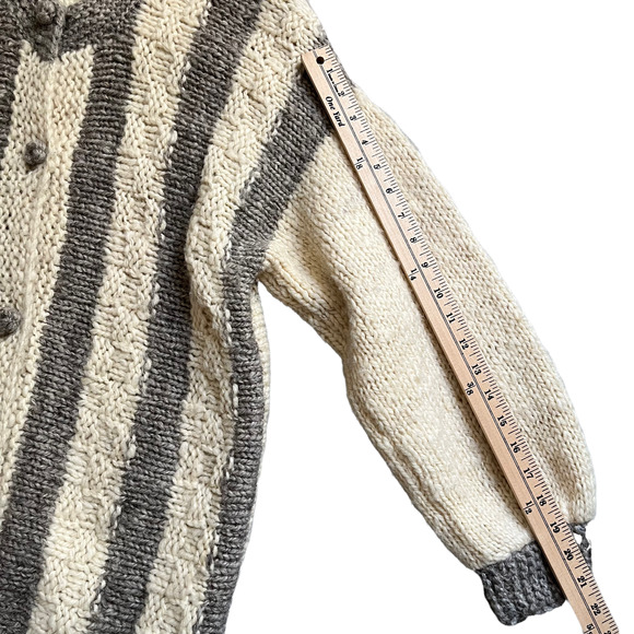 Chunky Wool Cardigan Women Size M-L - Picture 10 of 11